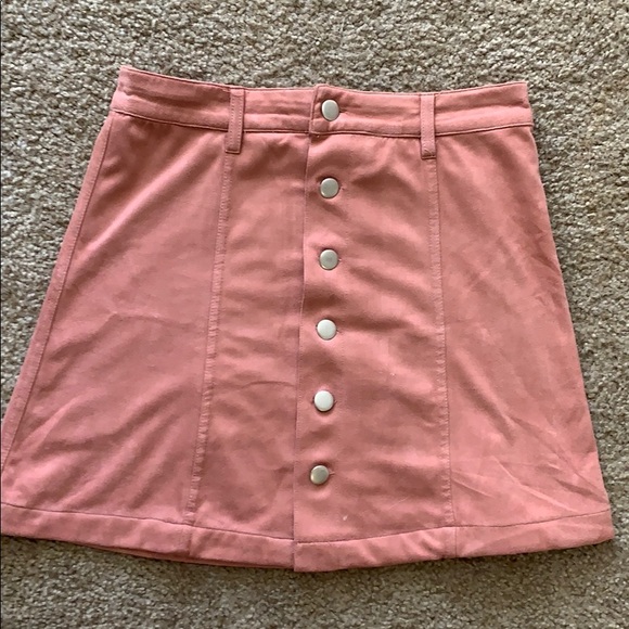 Pink Velvet Skirt - Picture 1 of 4